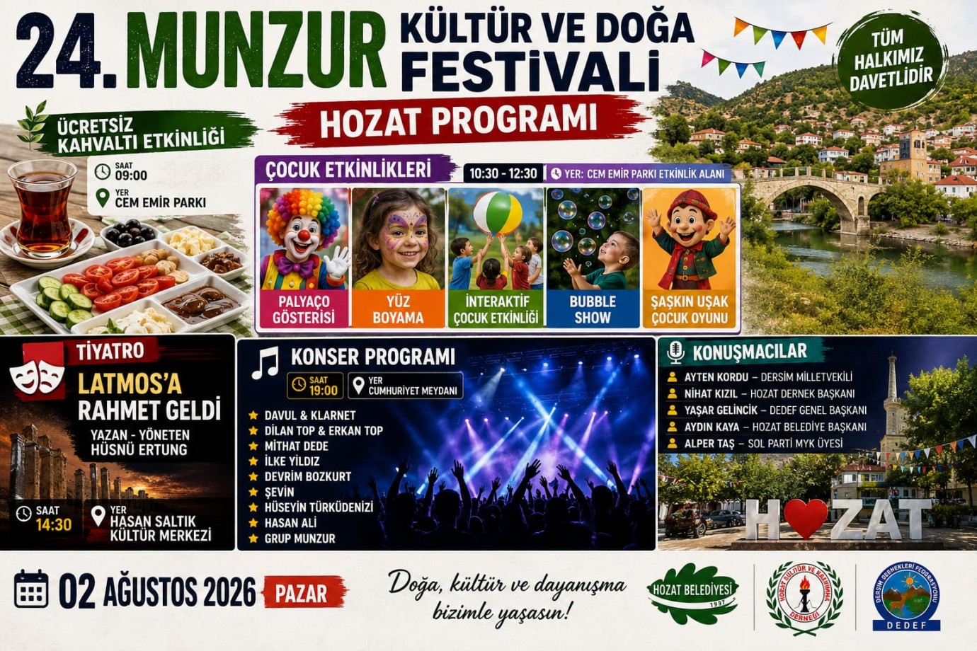 Hozat, festivalde çocukları unutmadı