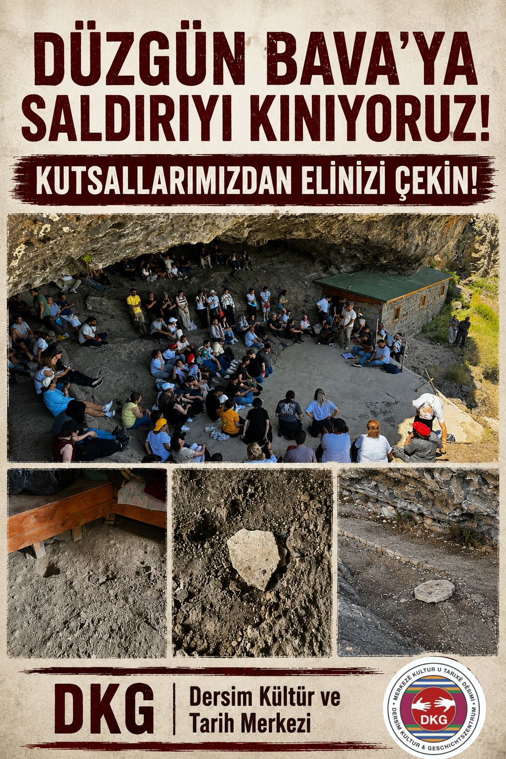 DKG, Düzgün Baba’daki nişanelerin tahrip edilmesini kınadı