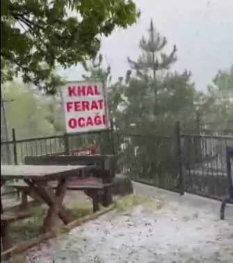Dersim’de dolu etkili oldu