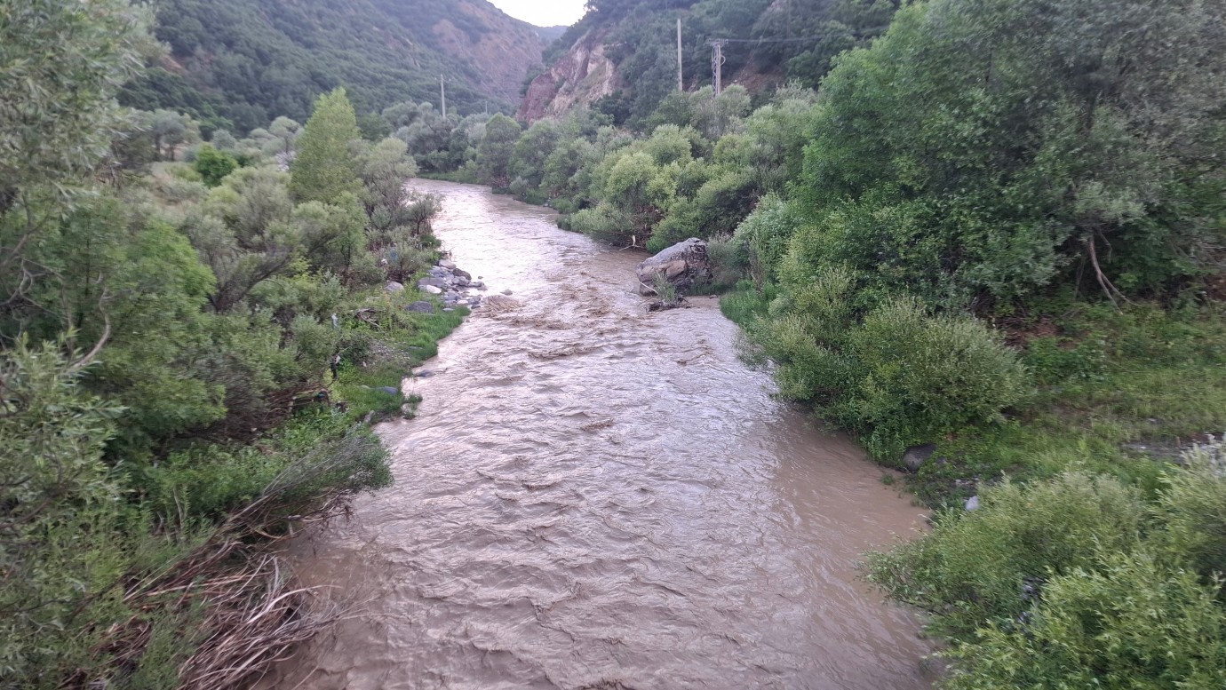 Dersim'in Pülümür İlçesinde Sel: Yol Taşkın Nedeniyle Tek Şeride Düştü