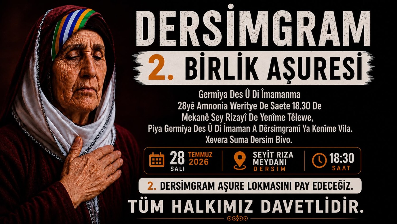 Dersimgram'dan 2. Birlik Aşuresi Etkinliğine Davet