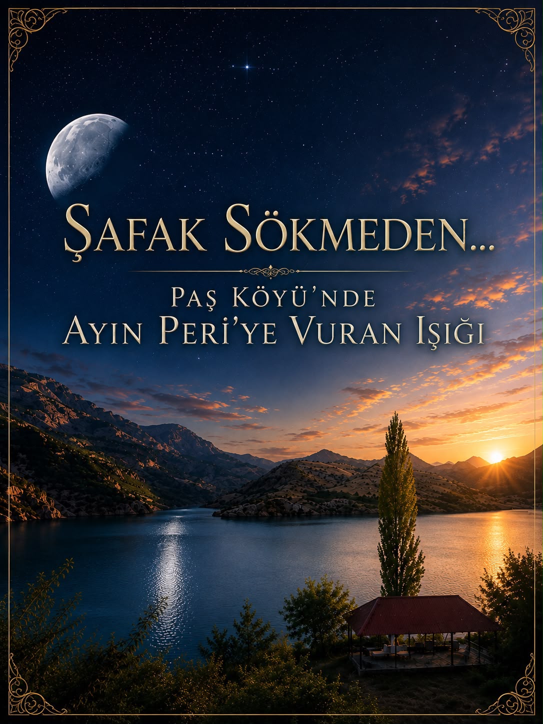 Şafak Sökmeden… Paş Köyü’nde Ayın Peri’ye Vuran Işığı