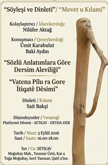 Dersimli ozan Sait Bakşi’nin de katıldığı etkinlik, 5 Eylül’de…